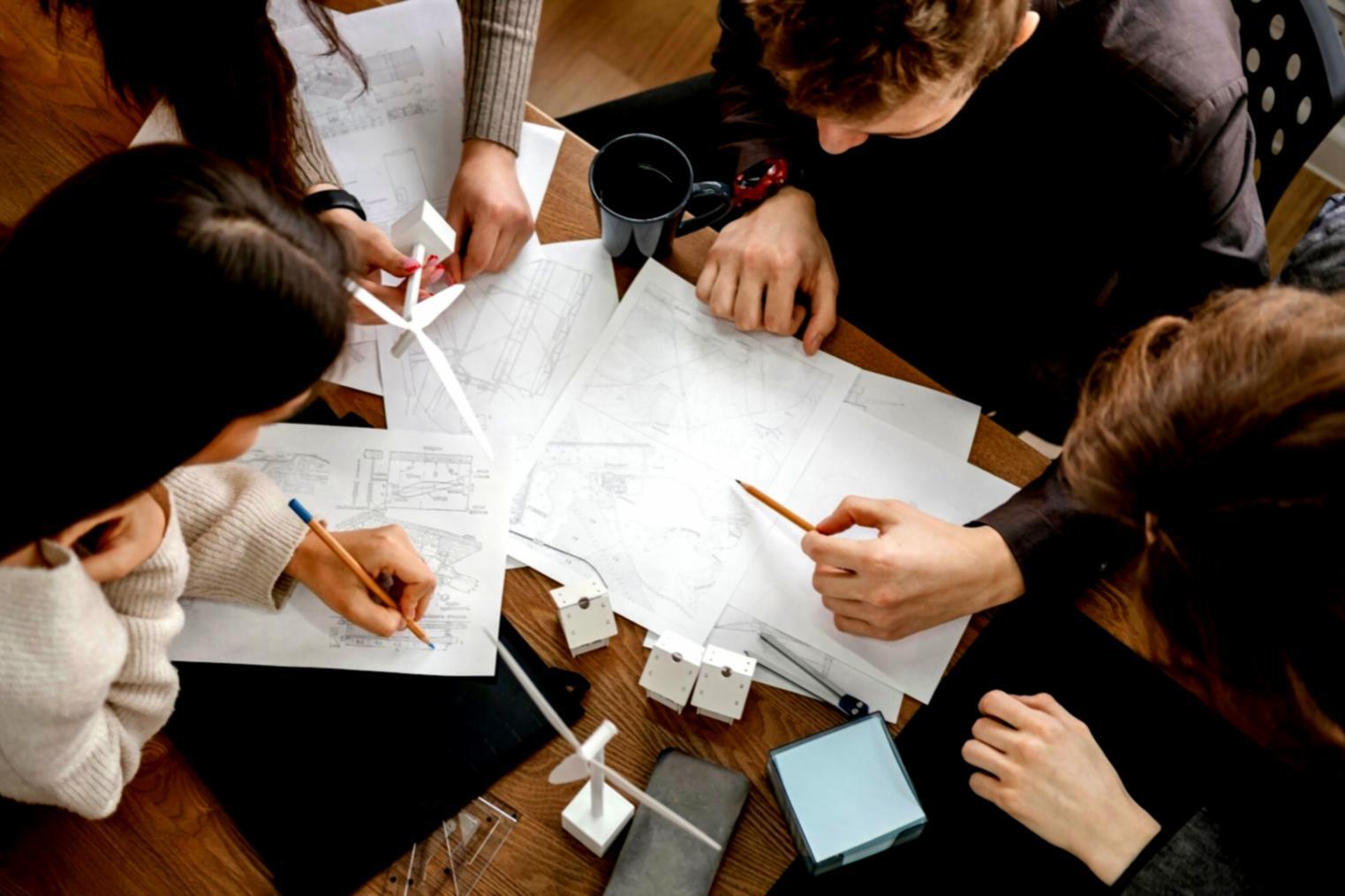 Student analyzing financial statements